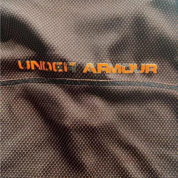 Under Armour Kid’s Brown/Orange Quarter-Zip Size Youth Large - Picture 6 of 7